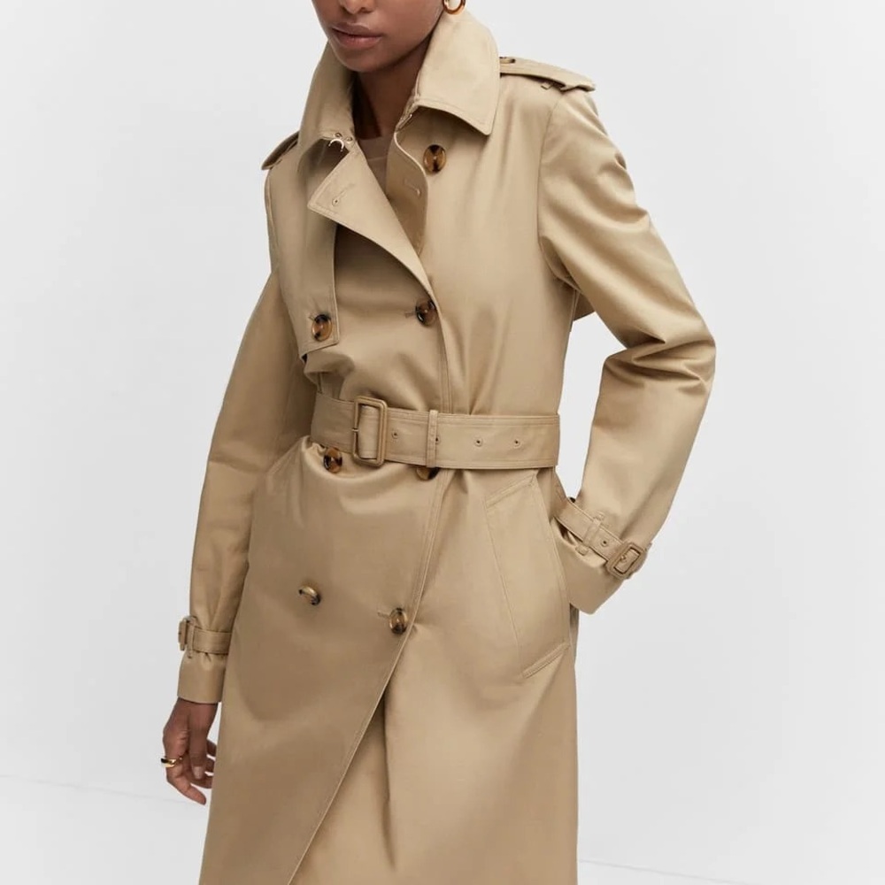 Mango Classic Tan Trench Coat